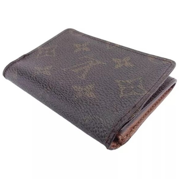 LOUIS VUITTON Card Case Monogram Beige Monogram Canvas Authentic Used - Picture 5 of 10